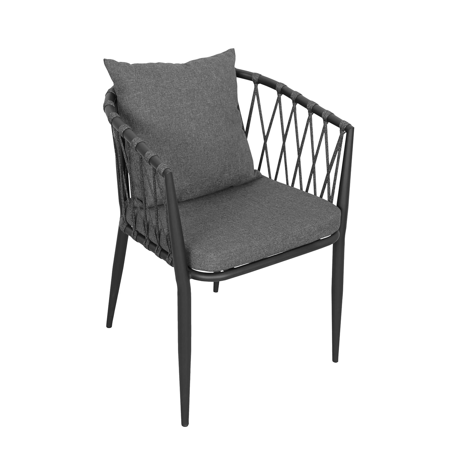 Krzesło ogrodowe Madera — 57 × 59 × 77 cm, konstrukcja z materiału: metal